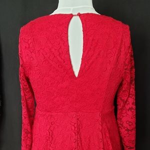 Red lace dress